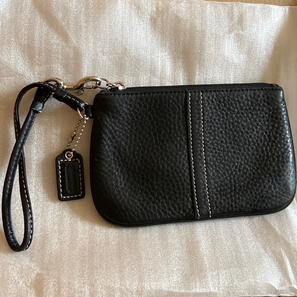 Black coach wristlet